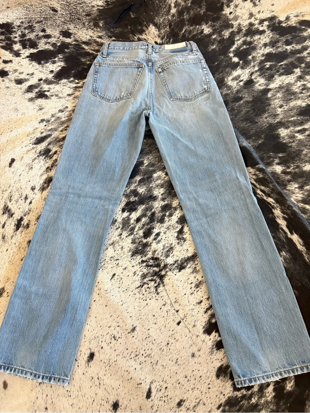Re/Done Light Blue Women's Straight-Leg Jeans